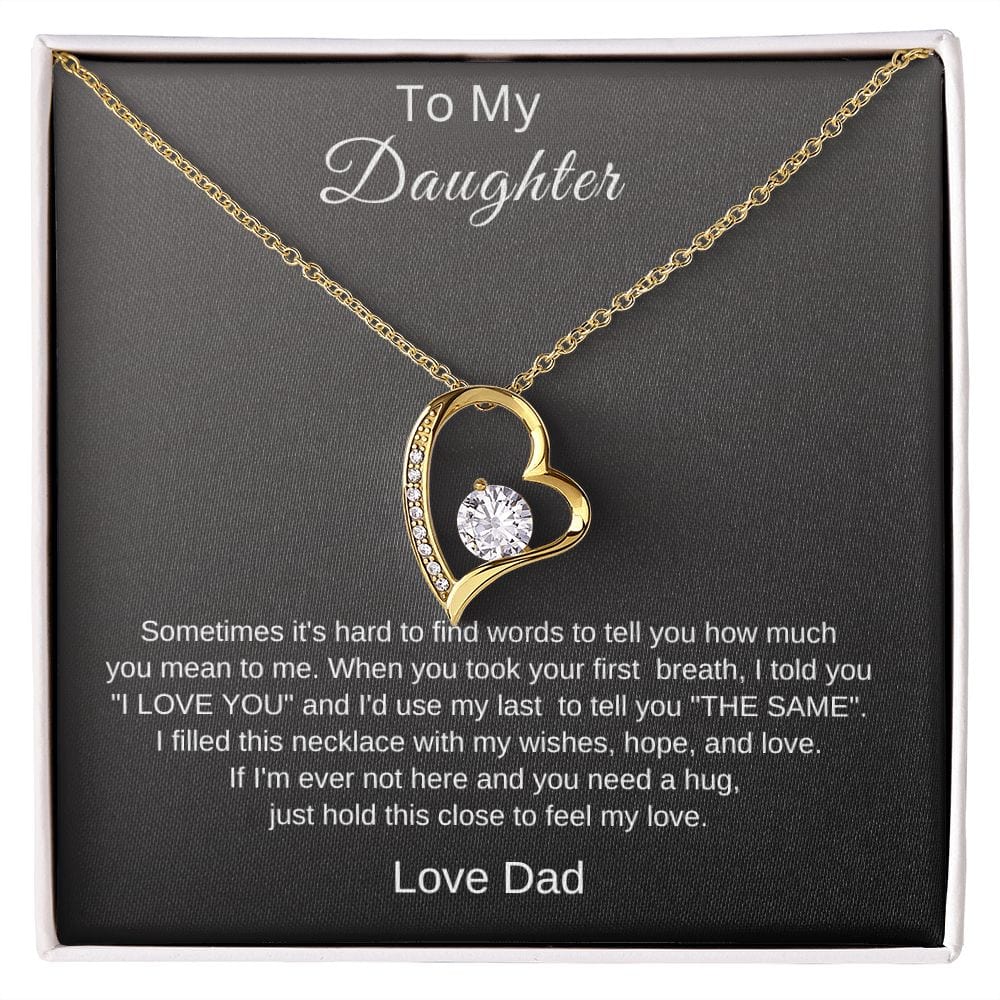 To My Daughter Love Dad | Forever Love Necklace