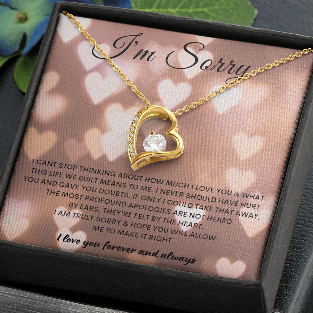 I'm Sorry - Love you Forever Love Necklace
