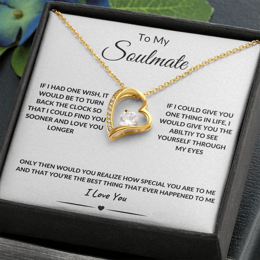To My Soulmate | Forever Heart Necklance