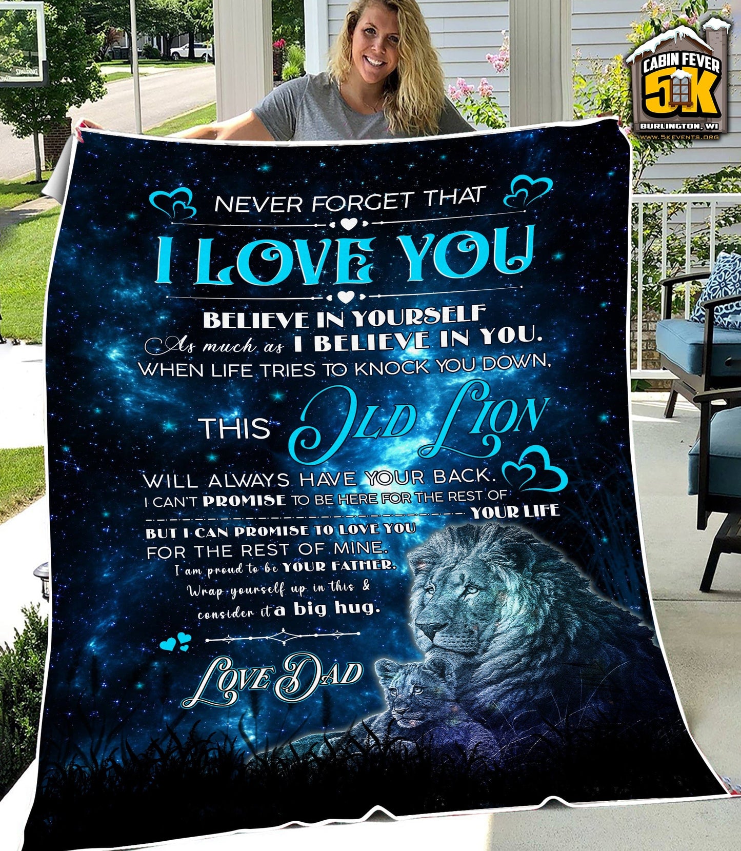 I Love You Blanket From Dad 50x60