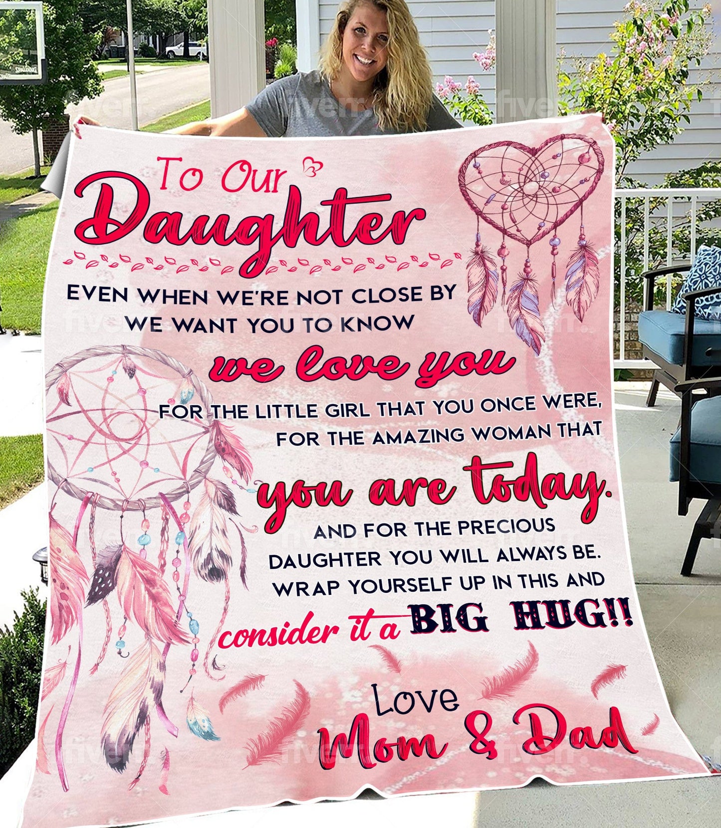 To Our Daughter From Mom & Dad 50x60 Sherpa Blanket